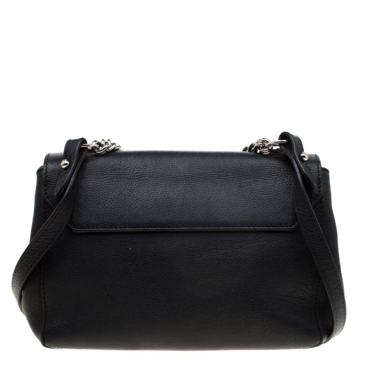 Pre Owned Louis Vuitton Black Leather Lockme II BB Bag