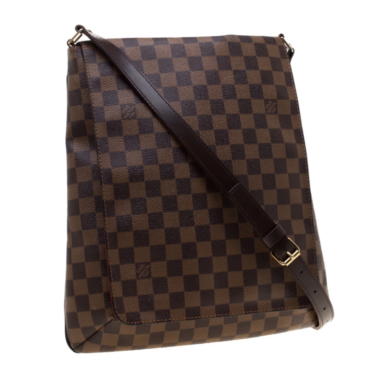 Pre Owned Louis Vuitton Damier Ebene Canvas Musette Messenger Bag
