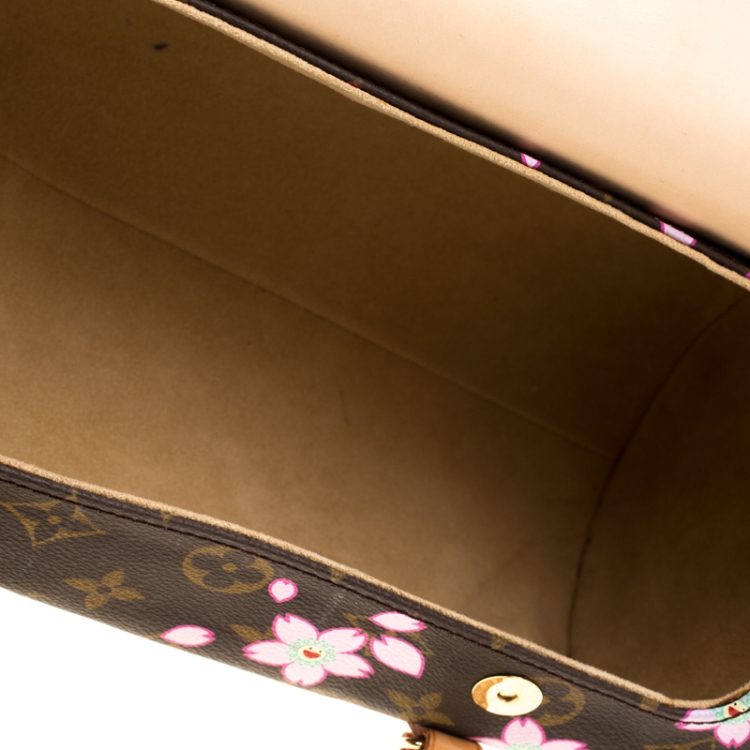 Pre Owned Louis Vuitton Monogram Canvas Cherry Blossom Papillon Bowling Bag