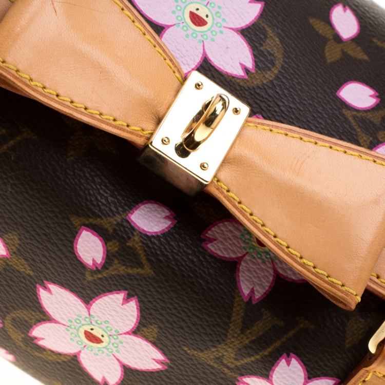 Pre Owned Louis Vuitton Monogram Canvas Cherry Blossom Papillon Bowling Bag