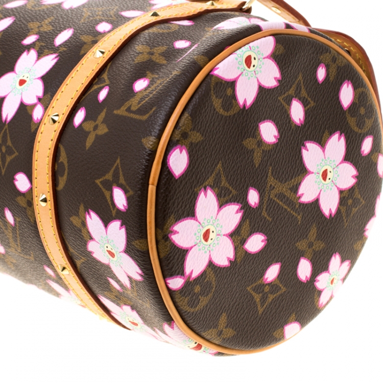 Pre Owned Louis Vuitton Monogram Canvas Cherry Blossom Papillon Bowling Bag