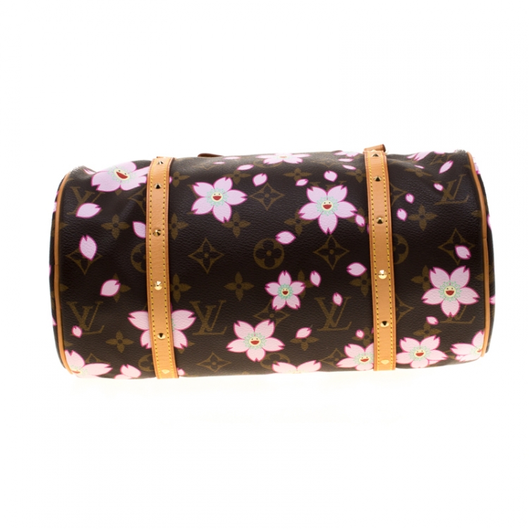 Pre Owned Louis Vuitton Monogram Canvas Cherry Blossom Papillon Bowling Bag