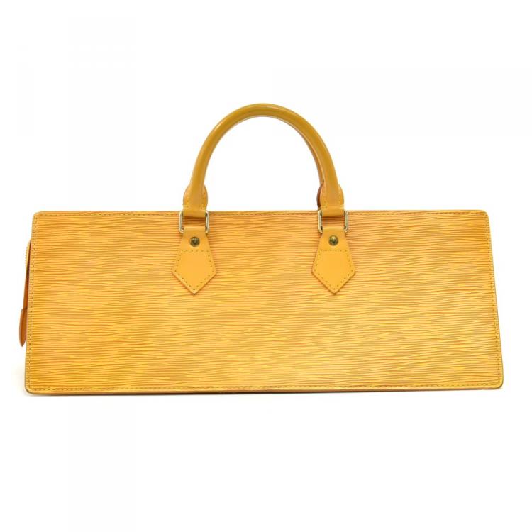 Pre Owned Louis Vuitton Tassil Yellow Epi Leather Sac Triangle Bag