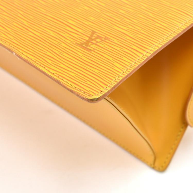 Pre Owned Louis Vuitton Tassil Yellow Epi Leather Sac Triangle Bag