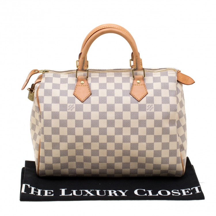 مملوكة مسبقًا Louis Vuitton Damier Azur Canvas Speedy 30 Bag