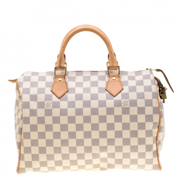 مملوكة مسبقًا Louis Vuitton Damier Azur Canvas Speedy 30 Bag