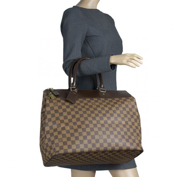 Brown Louis Vuitton Damier Ebene Greenwich PM Travel Bag
