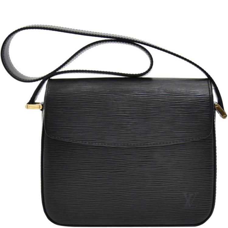 Lot - Louis Vuitton Black Epi Leather Byushi Shoulder Bag Date