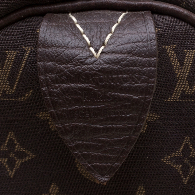 Pre Owned Louis Vuitton Fusain Monogram Canvas Mini Lin Speedy 30 Bag