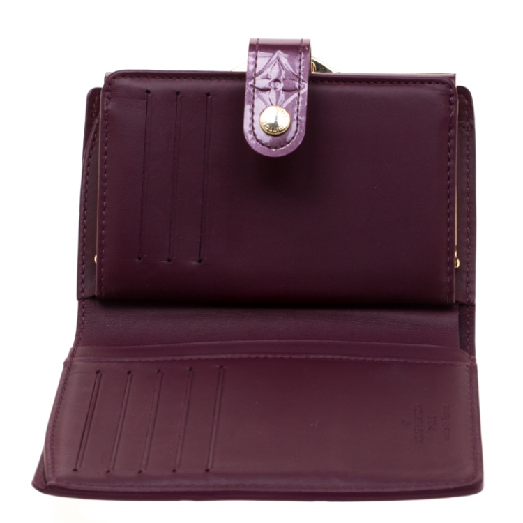 Louis Vuitton Violette Monogram Vernis Leather French Purse Wallet Louis  Vuitton