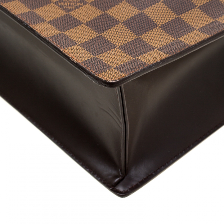 Pre Owned Louis Vuitton Damier Ebene Canvas Venice Sac Plat GM Bag
