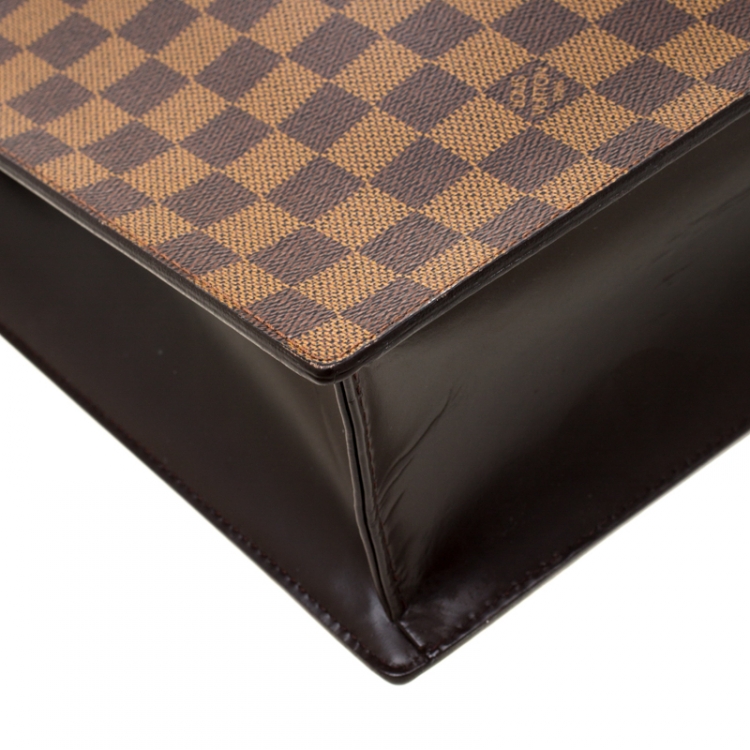 Pre Owned Louis Vuitton Damier Ebene Canvas Venice Sac Plat GM Bag