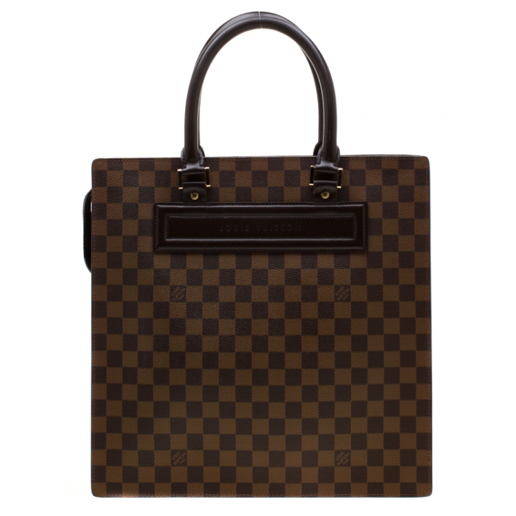 Pre Owned Louis Vuitton Damier Ebene Canvas Venice Sac Plat GM Bag