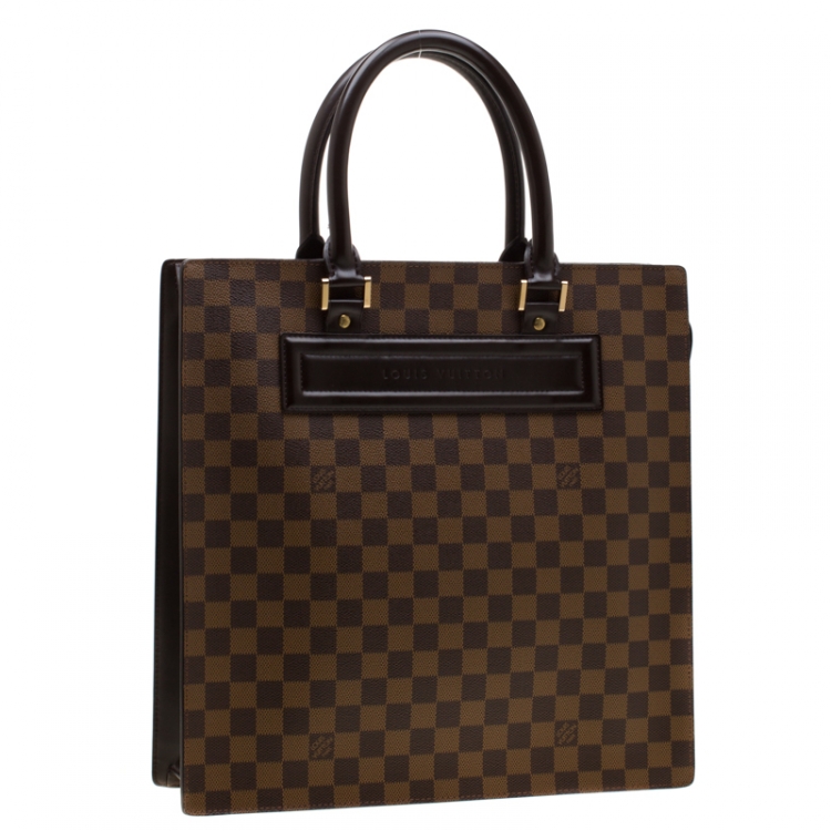 Pre Owned Louis Vuitton Damier Ebene Canvas Venice Sac Plat GM Bag