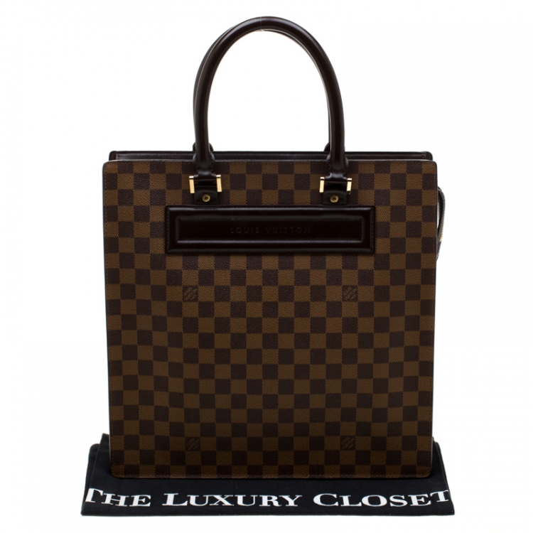 Pre Owned Louis Vuitton Damier Ebene Canvas Venice Sac Plat GM Bag