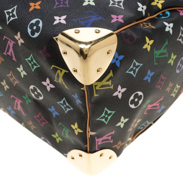 Pre Owned Louis Vuitton Black Multicolore Monogram Canvas Speedy 30 Bag