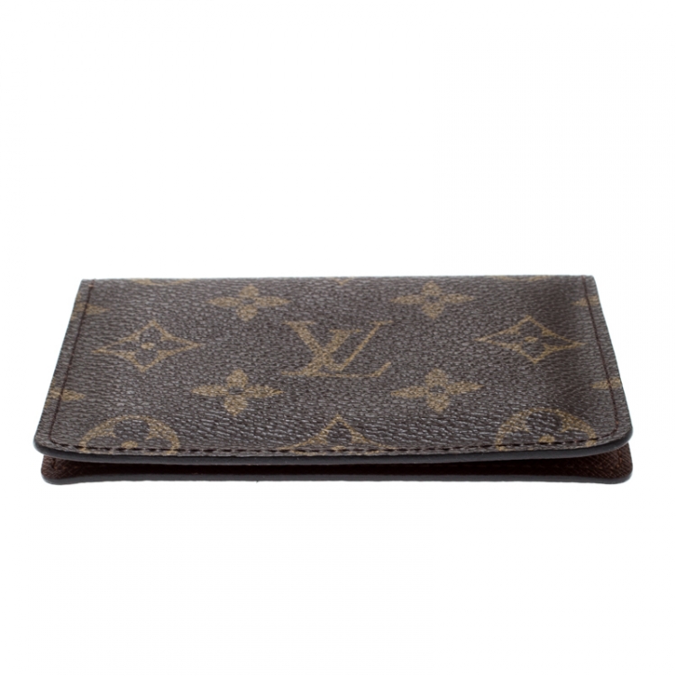 Pre Owned Louis Vuitton Monogram Canvas Bifold Pass Card Case