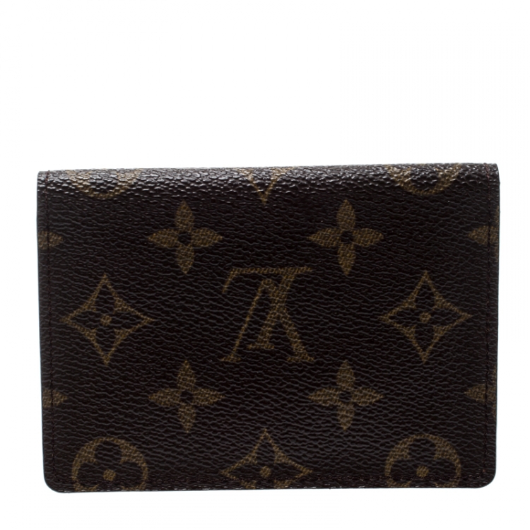 Pre Owned Louis Vuitton Monogram Canvas Bifold Pass Card Case