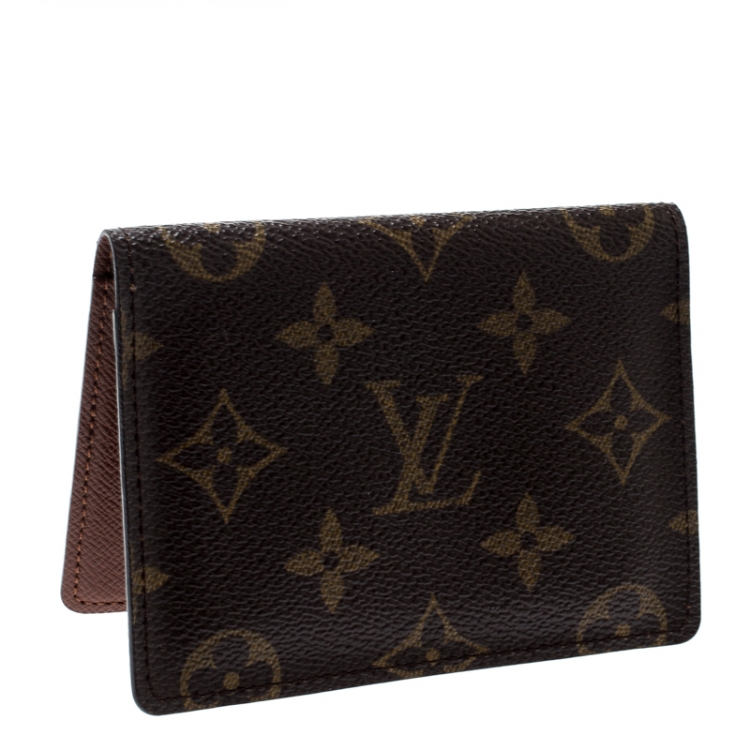 Pre Owned Louis Vuitton Monogram Canvas Bifold Pass Card Case