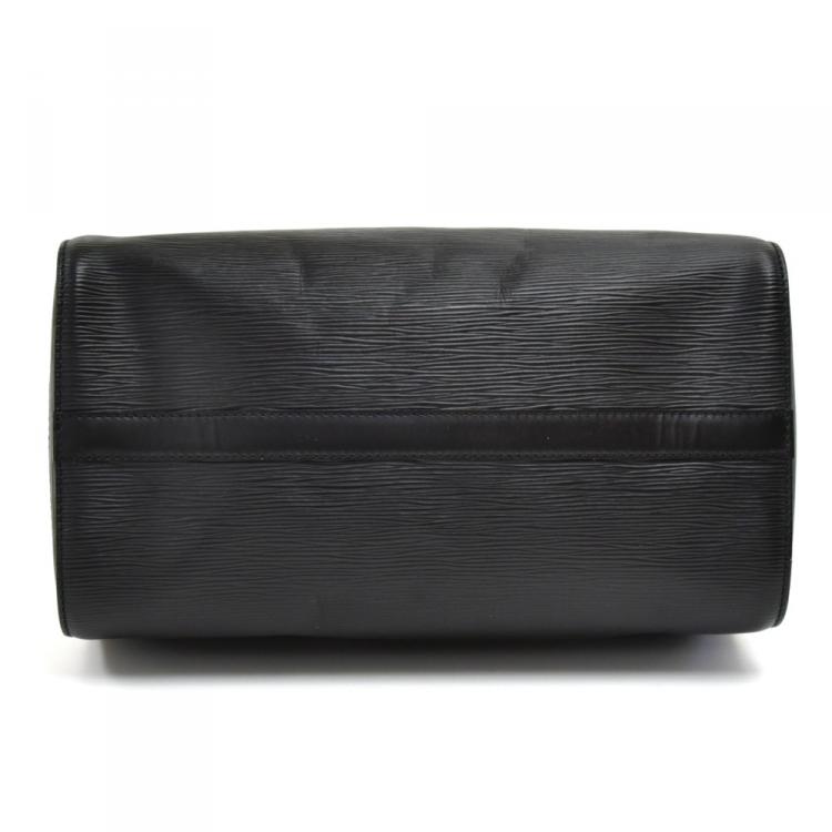 Pre Owned Louis Vuitton Noir Epi Leather Speedy 30 Bag