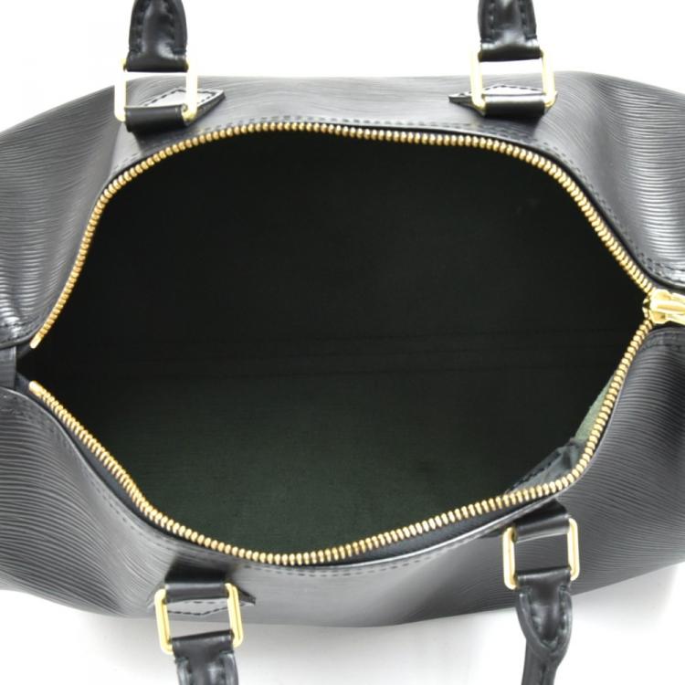 Pre Owned Louis Vuitton Noir Epi Leather Speedy 30 Bag