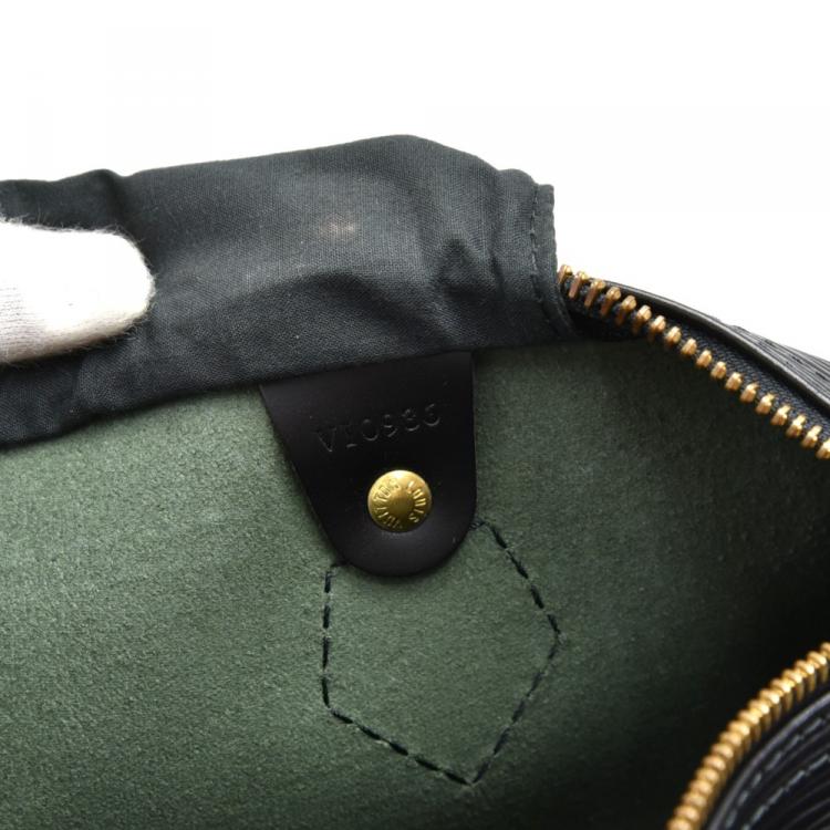Pre Owned Louis Vuitton Noir Epi Leather Speedy 30 Bag