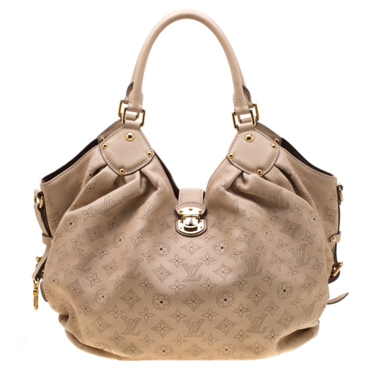 Louis Vuitton Biscuit Monogram Mahina Leather L Bag, Cream Rewards