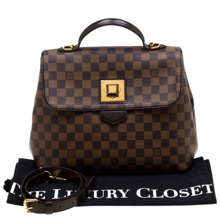 Pre Owned Louis Vuitton Damier Ebene Canvas Bergamo MM Bag