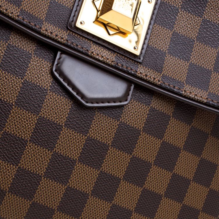 Pre Owned Louis Vuitton Damier Ebene Canvas Bergamo MM Bag