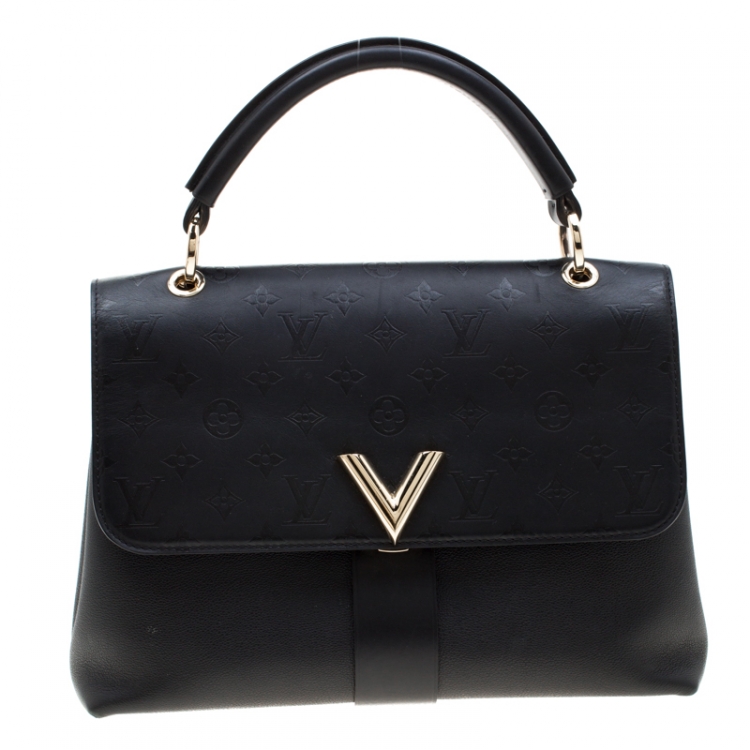 Louis Vuitton Very One Handle Bag Monogram Leather Black
