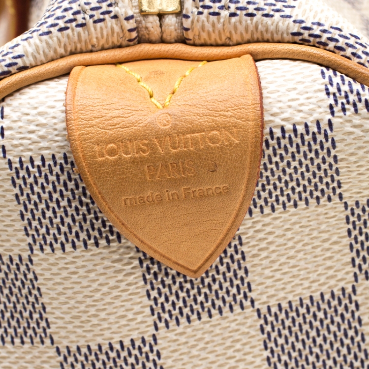 Pre Owned Louis Vuitton Damier Azur Speedy 25 Bag