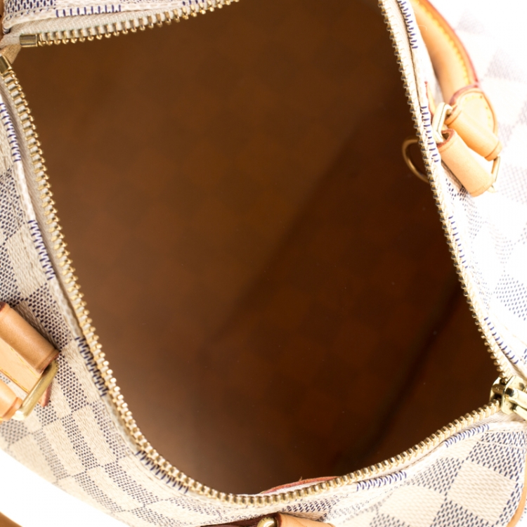 Pre Owned Louis Vuitton Damier Azur Speedy 25 Bag