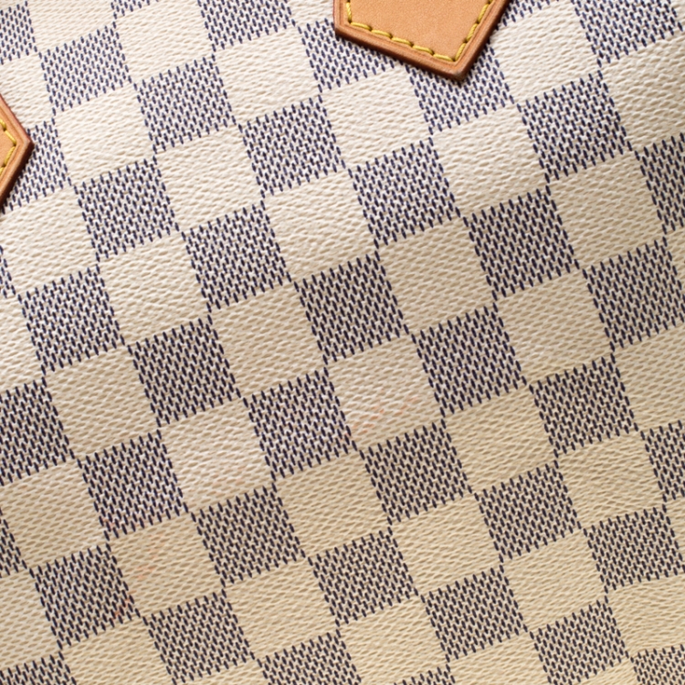 Pre Owned Louis Vuitton Damier Azur Speedy 25 Bag