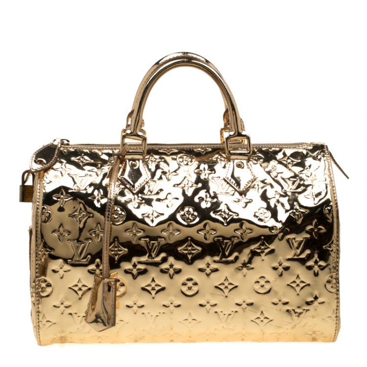 Louis Vuitton Gold Monogram Limited Edition Miroir Speedy 30 Bag Louis  Vuitton | The Luxury Closet