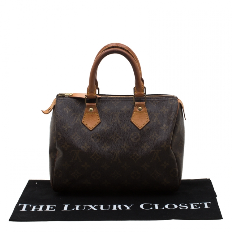 Pre Owned Louis Vuitton Monogram Canvas Speedy 25 Bag
