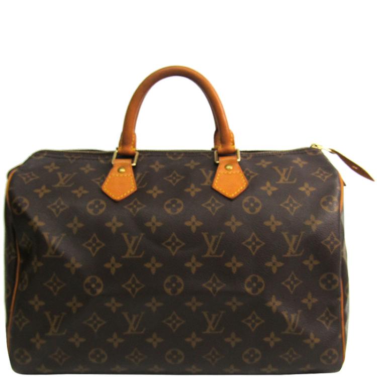 Pre Owned Louis Vuitton Monogram Canvas Speedy 35 Bag