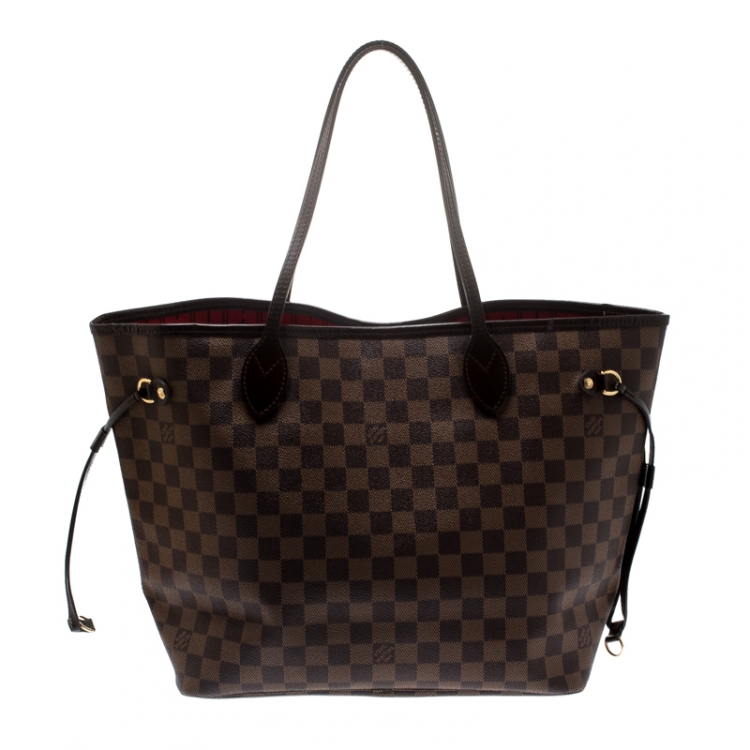 Pre Owned Louis Vuitton Damier Ebene Canvas Neverfull MM Bag