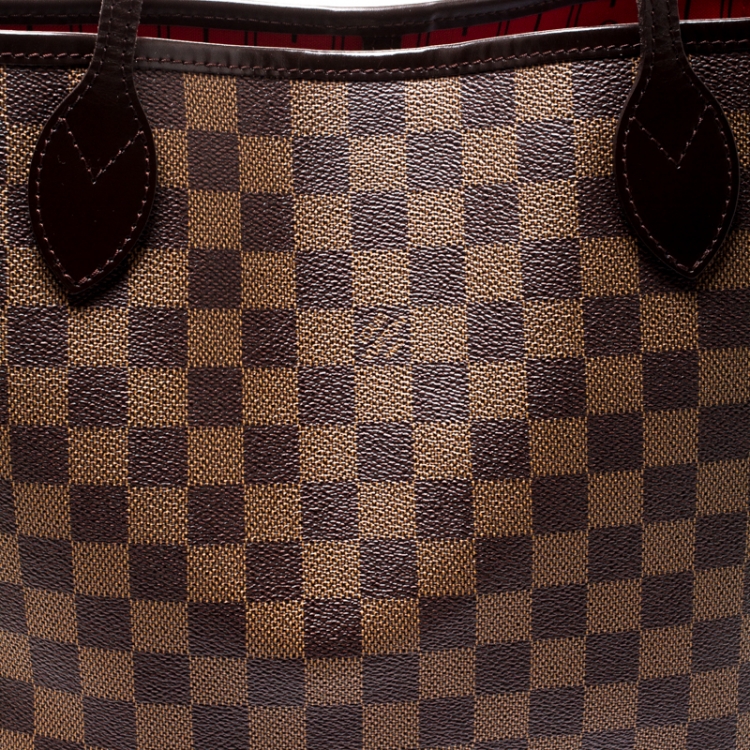 Pre Owned Louis Vuitton Damier Ebene Canvas Neverfull MM Bag