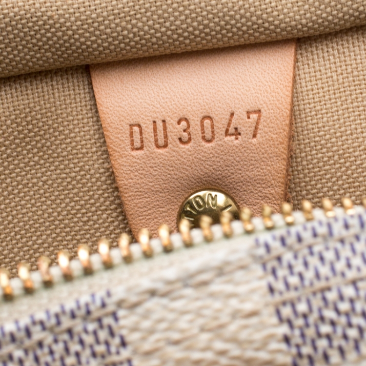 Pre Owned Louis Vuitton Damier Azur Canvas Speedy 30 Bag