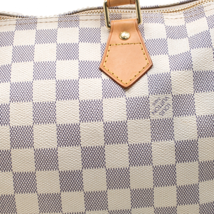 Pre Owned Louis Vuitton Damier Azur Canvas Speedy 30 Bag
