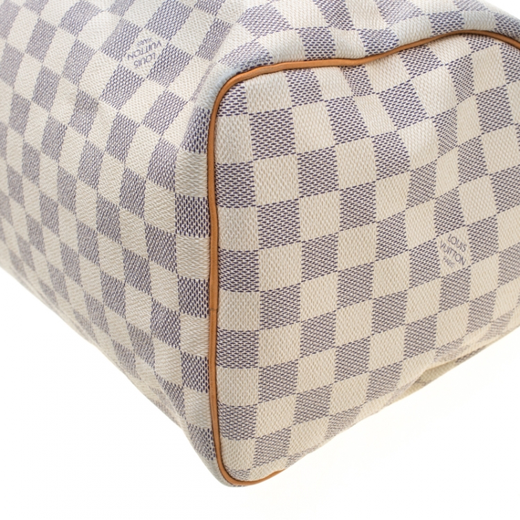 Pre Owned Louis Vuitton Damier Azur Canvas Speedy 30 Bag