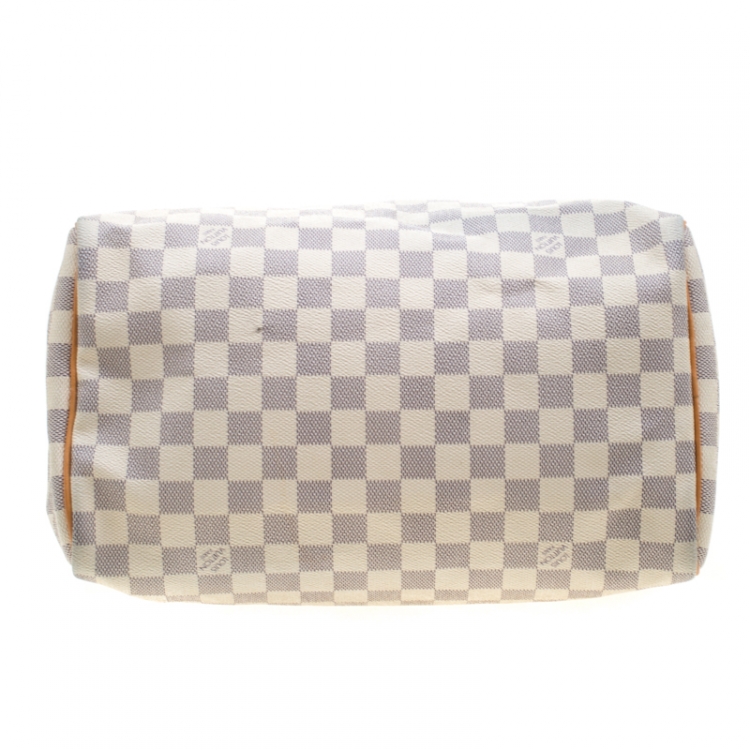 Pre Owned Louis Vuitton Damier Azur Canvas Speedy 30 Bag