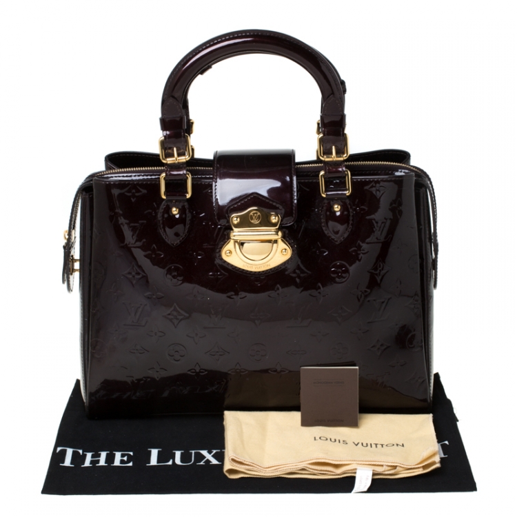 Pre Owned Louis Vuitton Terre D’Ombre Monogram Vernis Melrose Avenue Bag
