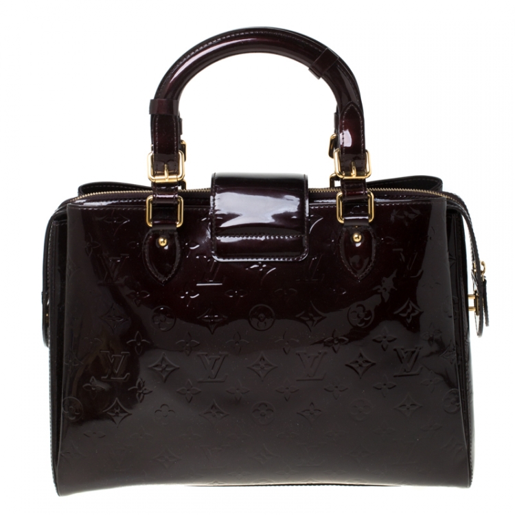 Pre Owned Louis Vuitton Terre D’Ombre Monogram Vernis Melrose Avenue Bag
