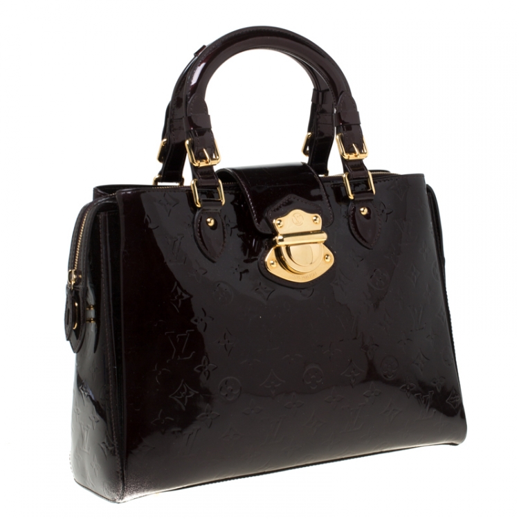 Pre Owned Louis Vuitton Terre D’Ombre Monogram Vernis Melrose Avenue Bag