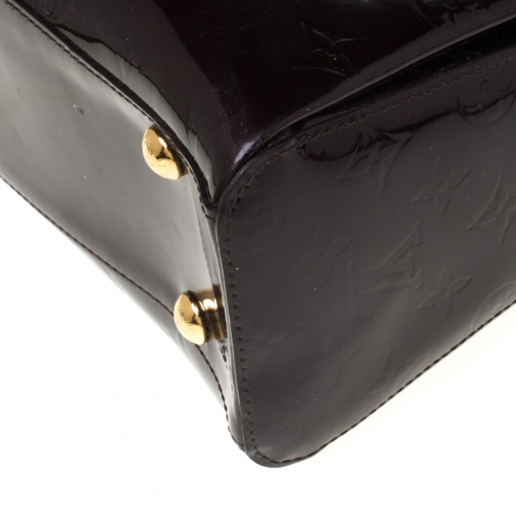 Pre Owned Louis Vuitton Terre D’Ombre Monogram Vernis Melrose Avenue Bag