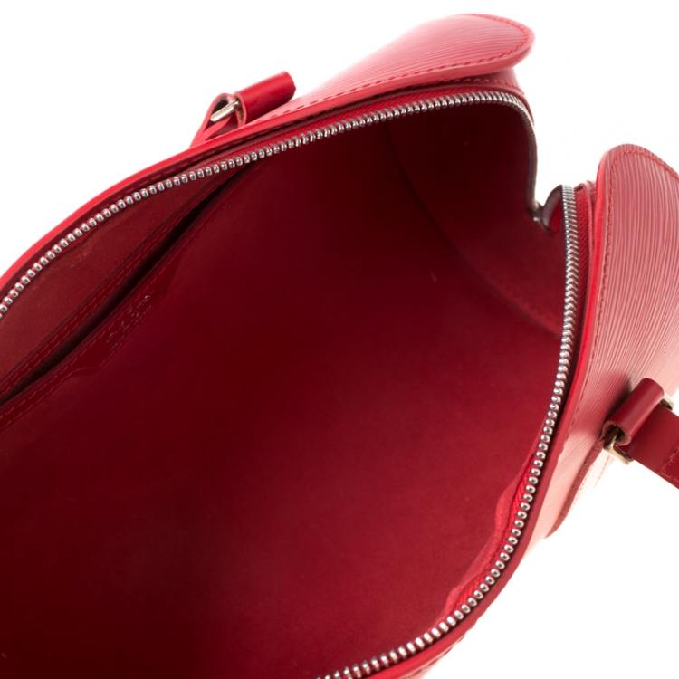 Pre Owned Louis Vuitton Red Epi Leather Soufflot Bag