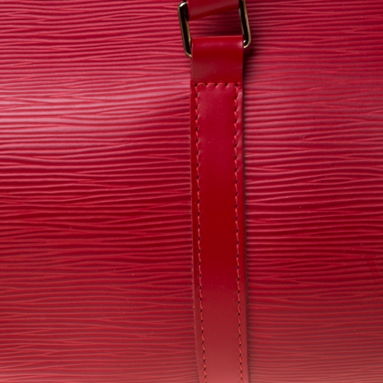 Pre Owned Louis Vuitton Red Epi Leather Soufflot Bag