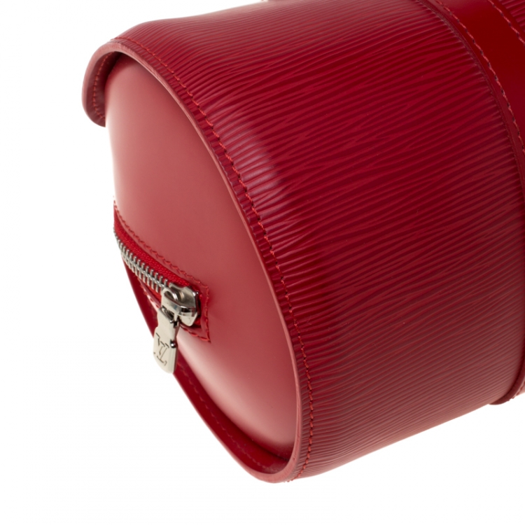 Pre Owned Louis Vuitton Red Epi Leather Soufflot Bag