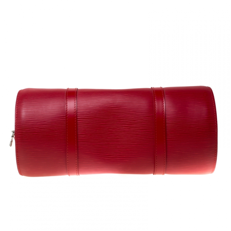 Pre Owned Louis Vuitton Red Epi Leather Soufflot Bag